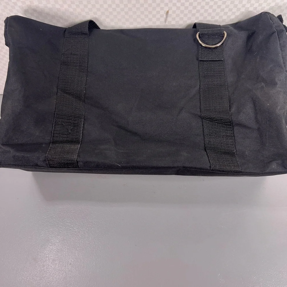 Jeppesen Flight Duffle Overnight Bag Pilot Aviation Black‎ 16x9x5 1/2” Dual Zip